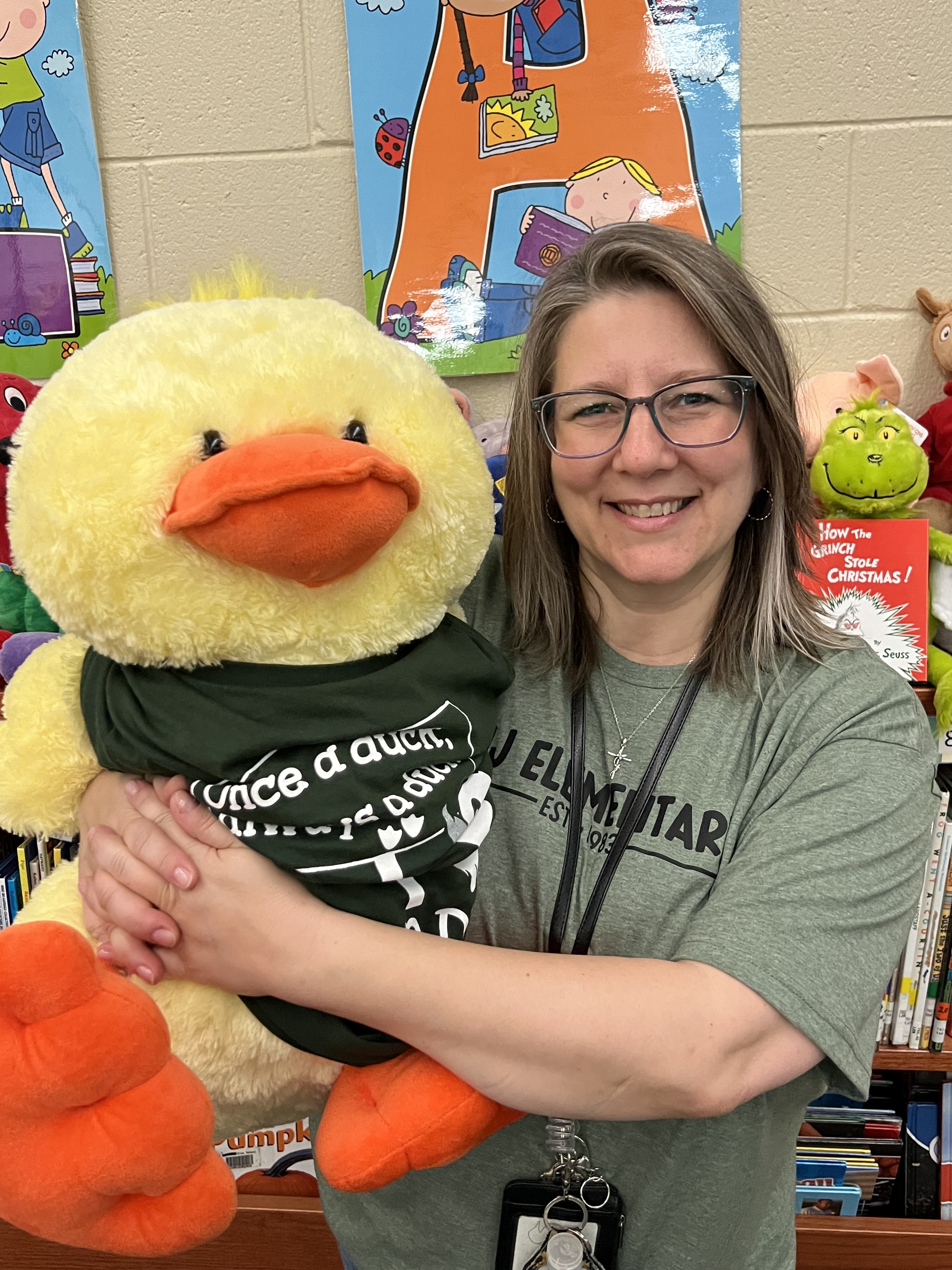 Mrs. McNulty and Quackers the duck